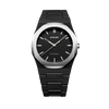 D1 Milano Black Polycarbon Moonglade Polycarbonate Quartz Watch In Silver