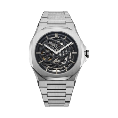 D1 Milano Watch Skeleton Bracelet 41.5 Mm In Silver