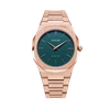 D1 Milano Ultra Thin 38mm In Green/rose Gold