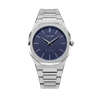 D1 Milano Blue Ocean Ultra Thin Bracelet 38mm Stainless Steel Quartz Watch In Blue/silver