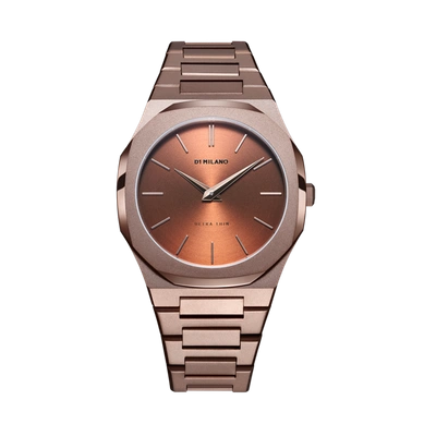 D1 Milano Watch Ultra Thin Bracelet 40 Mm In Brown/silver