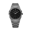 D1 Milano Watch Ultra Thin Bracelet 40 Mm In Black/gun Metal