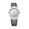 D1 Milano Watch Ultra Thin Leather 34 Mm In Black/silver