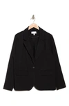 Nordstrom Rack Essential Ponte Blazer In Black