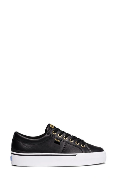 Keds Jump Kick Duo Leather Trainer In Black