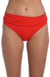 La Blanca Island Goddess Hipster Bikini Bottoms In Cherry