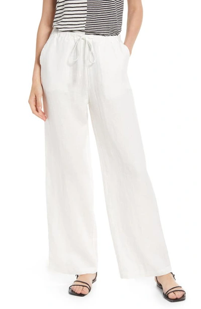 Rails Emmie Drawstring Linen Trousers In White