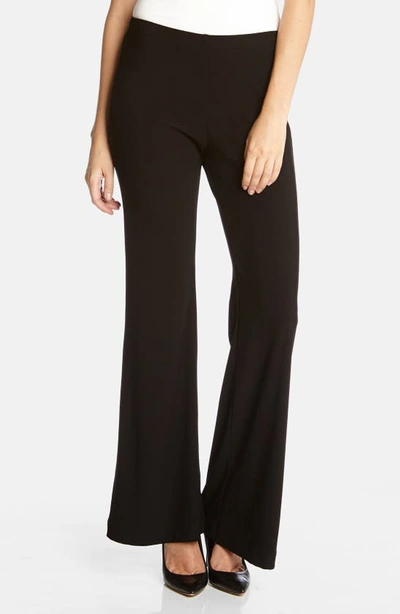 Karen Kane Velvet Wide Leg Pants In Black