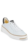 Cole Haan Mens White Grand Pro Topspin Leather Trainers In Optic White