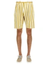 Paul Smith Striped Shorts In Yellow