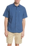 Tommy Bahama Nova Wave Stretch Short Sleeve Seersucker Button-up Shirt In Captain