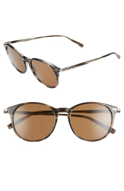Ferragamo Capsule 54mm Round Sunglasses In Striped Grey