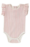 Pehr Stripes Away Ruffle Bodysuit In Pink2