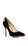 Charlotte Olympia Black Suede Bacall Heels