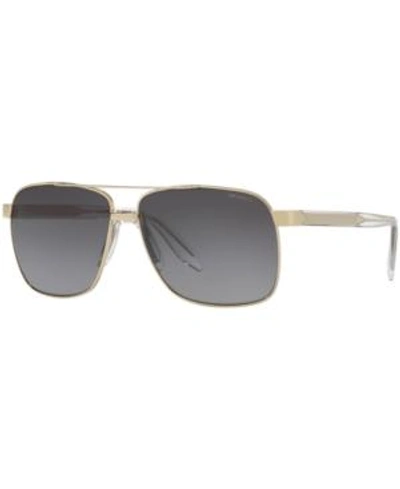 Versace Ve 2174 1252t3 Navigator Polarized Sunglasses In Grey