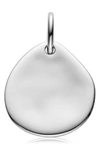 Monica Vinader Siren Small Pendant Charm In Metallic