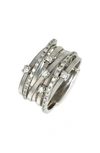 Marco Bicego 'GOA' SEVEN BAND DIAMOND RING,AG277 B2 W