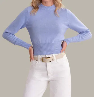 525 America Adeline Cotton Sweater In Blue Heron In Purple