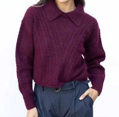 525 America Alicia Sweater In Oxblood In Purple