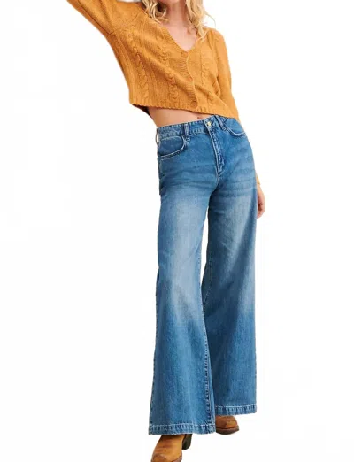 525 America America Cable Knit V-neck Cardigan In Yellow In Brown