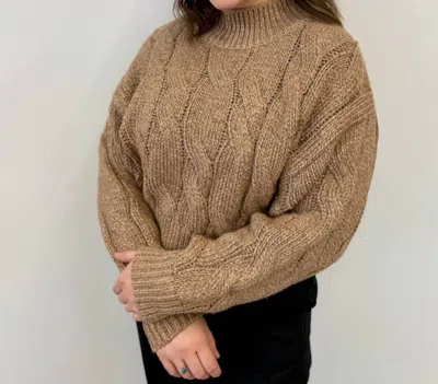 525 America Anaiis Cropped Sweater In Taupe In Grey
