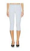 525 America Betty Pull On Gingham Capri In Blue