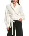 525 America Boucle Ballerina Wrap In White