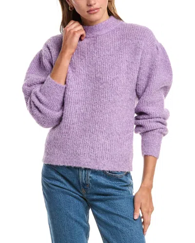 525 America Boucle Puff Sleeve Pullover In Purple