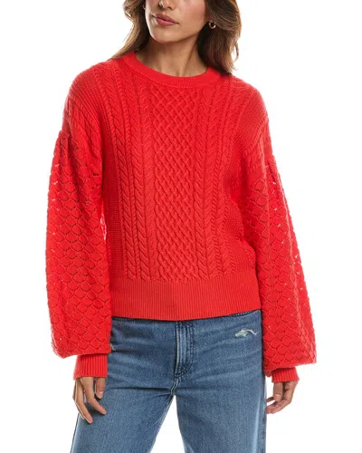 525 America Cable Knit Sweater In Red