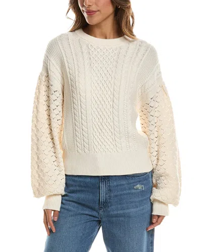 525 America Cable Knit Sweater In Neutral