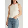 525 America Cable Stitch Tipping Sweater Tank In Sea Salt Multi