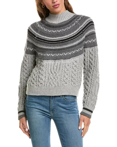 525 America Cable Wool-blend Pullover In Gray
