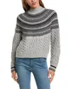525 America Cable Wool-blend Pullover In Gray
