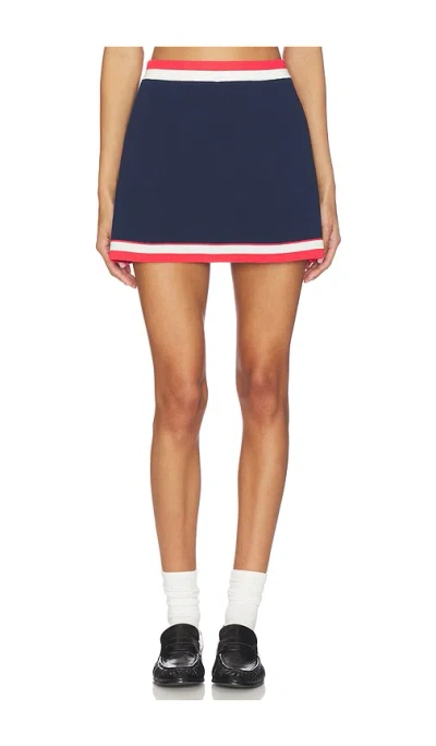 525 America Campbell A-line Mini Skort In Blue