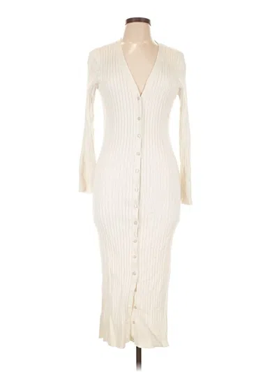 Pre-owned 525 America Cardigan Sweater In White