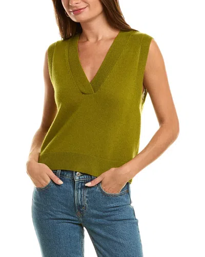 525 America Cashmere Sweater Vest In Green