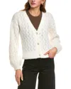 525 America Celeste Boucle V-neck Cardigan In White