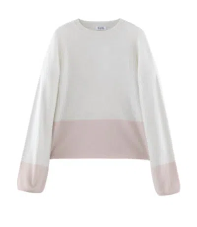 525 America Contrast Pullover Light Heather Grey Multi In White