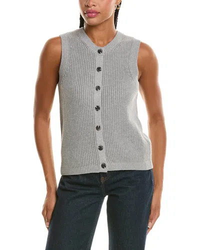 525 America Crewneck Button Down Vest In Gray