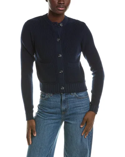 525 America Crewneck Pocket Cardigan In Blue