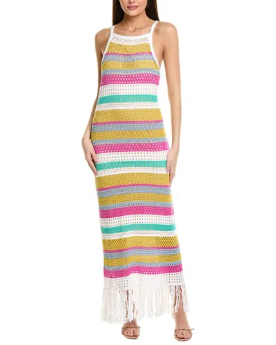 525 America Crochet Maxi Dress In Blue