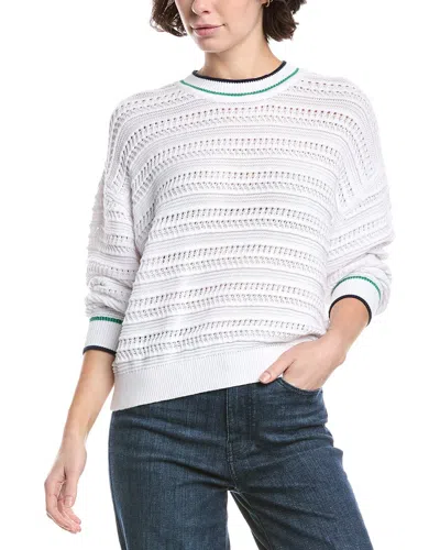 525 America Crochet Sweater In White