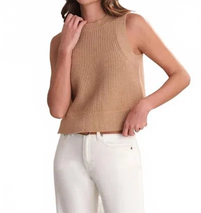 525 America Demi High Crew Neck Tank Top In Camel In Neutral