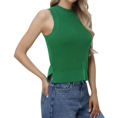 525 America Demi High Crew Neck Tank Top In Kelly Green