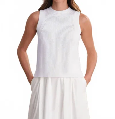 525 America Demi High Crewneck Tank In Bleach White