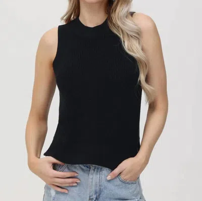 525 America Demi High Neck Tank Top In Black