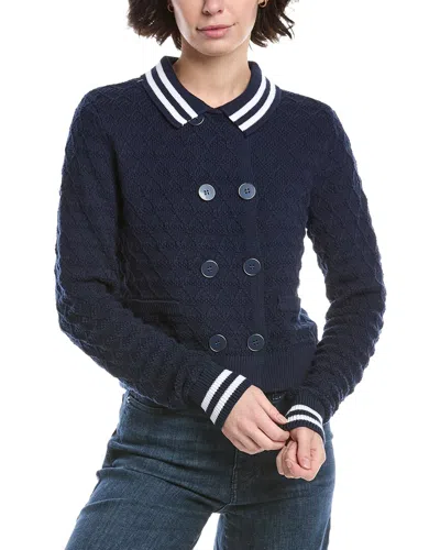 525 America Double-breasted Cardigan In Blue