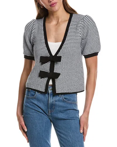 525 America Elaine Puppytooth Cardigan In Black