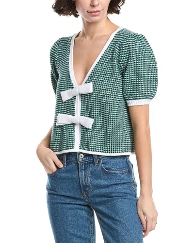 525 America Elaine Tie-front Cardigan In Green