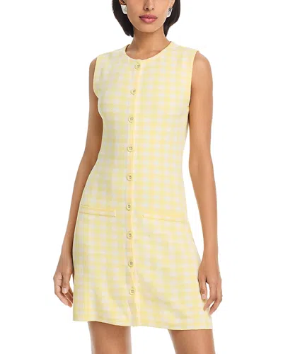 525 America Ember Button Front Sleeveless Dress In Yellow
